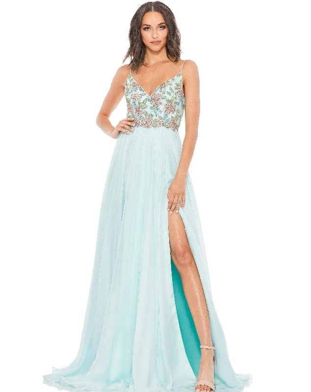 Sheath - style bodycon dress for a sophisticated office lookMac Duggal 67790 Prom Spaghetti Strap Long Dress Sheath - style bodycon dress for a sophisticated office lookMac Duggal 67790 Prom Spaghetti Strap Long Dress