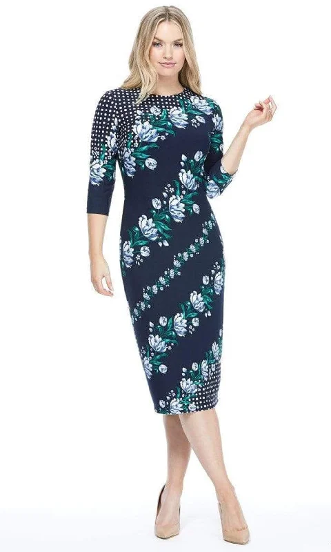 Metallic cocktail dresses with a halter neck for a glamorous occasionMaggy London - G4373M Quarter Sleeve Floral Print Dress Metallic cocktail dresses with a halter neck for a glamorous occasionMaggy London - G4373M Quarter Sleeve Floral Print Dress