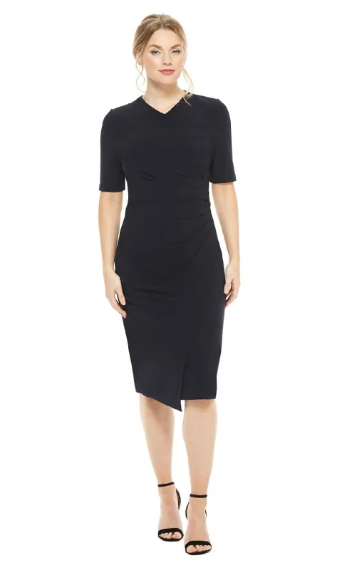 Mini cocktail dresses with a beaded bodice and a flirty A - line skirtMaggy London - GSN13M Knee Length Draped Sheath Dress Mini cocktail dresses with a beaded bodice and a flirty A - line skirtMaggy London - GSN13M Knee Length Draped Sheath Dress