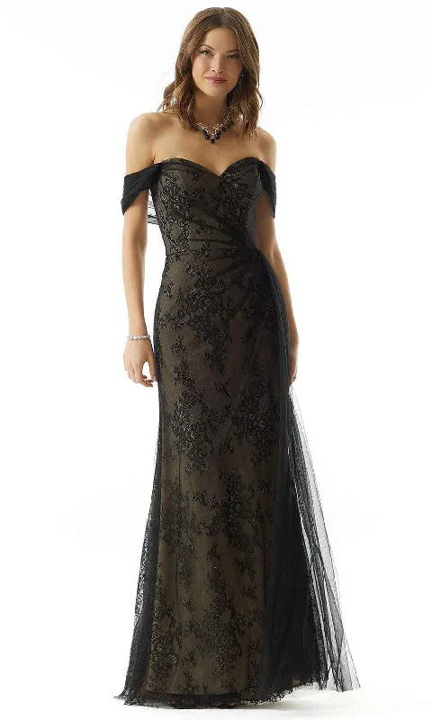 Tea - length wedding guest dresses with polka dot patternsMGNY by Mori Lee 73026 - Lace Evening Dress Tea - length wedding guest dresses with polka dot patternsMGNY by Mori Lee 73026 - Lace Evening Dress