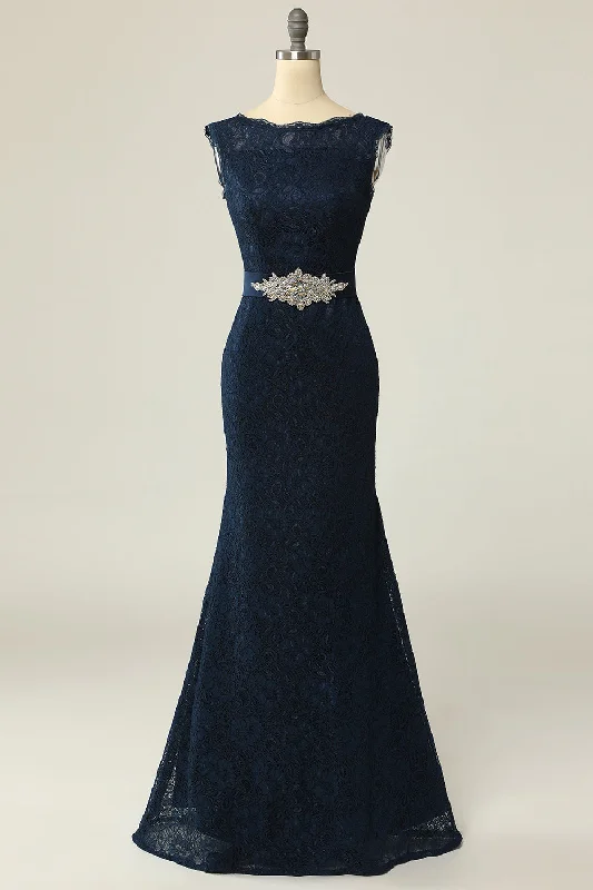 Ribbed - texture cocktail dresses with a cap - sleeve designNavy Lace Sheath Mother Dress Ribbed - texture cocktail dresses with a cap - sleeve designNavy Lace Sheath Mother Dress