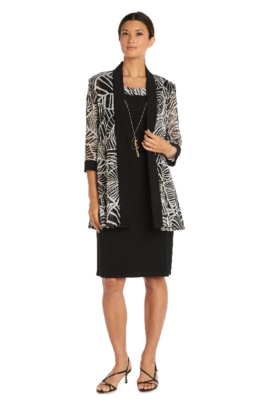 Cocktail dresses with a velvet - trimmed collar and a short skirtR&M Richards 9143 Two Piece Short Jacket Dress Cocktail dresses with a velvet - trimmed collar and a short skirtR&M Richards 9143 Two Piece Short Jacket Dress