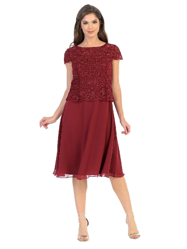 Wedding guest dresses with button - down fronts and A - line silhouettesShort Sleeve Mother of the Bride Cocktail Dress Wedding guest dresses with button - down fronts and A - line silhouettesShort Sleeve Mother of the Bride Cocktail Dress