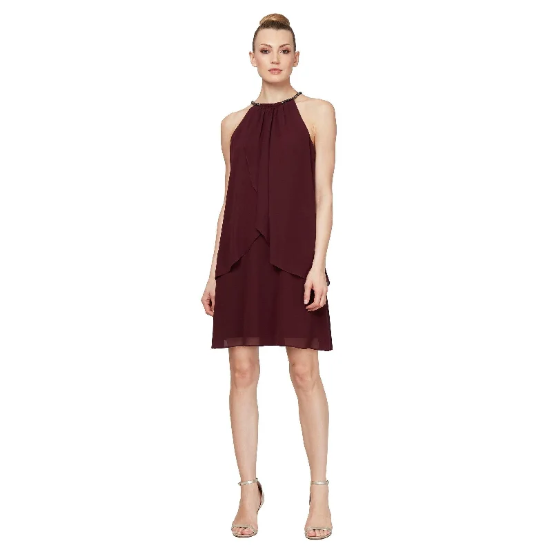 Cocktail dresses with a one - piece design and a statement bowSL Fashions 113664 Short Cocktail Chiffon Dress Sale Cocktail dresses with a one - piece design and a statement bowSL Fashions 113664 Short Cocktail Chiffon Dress Sale