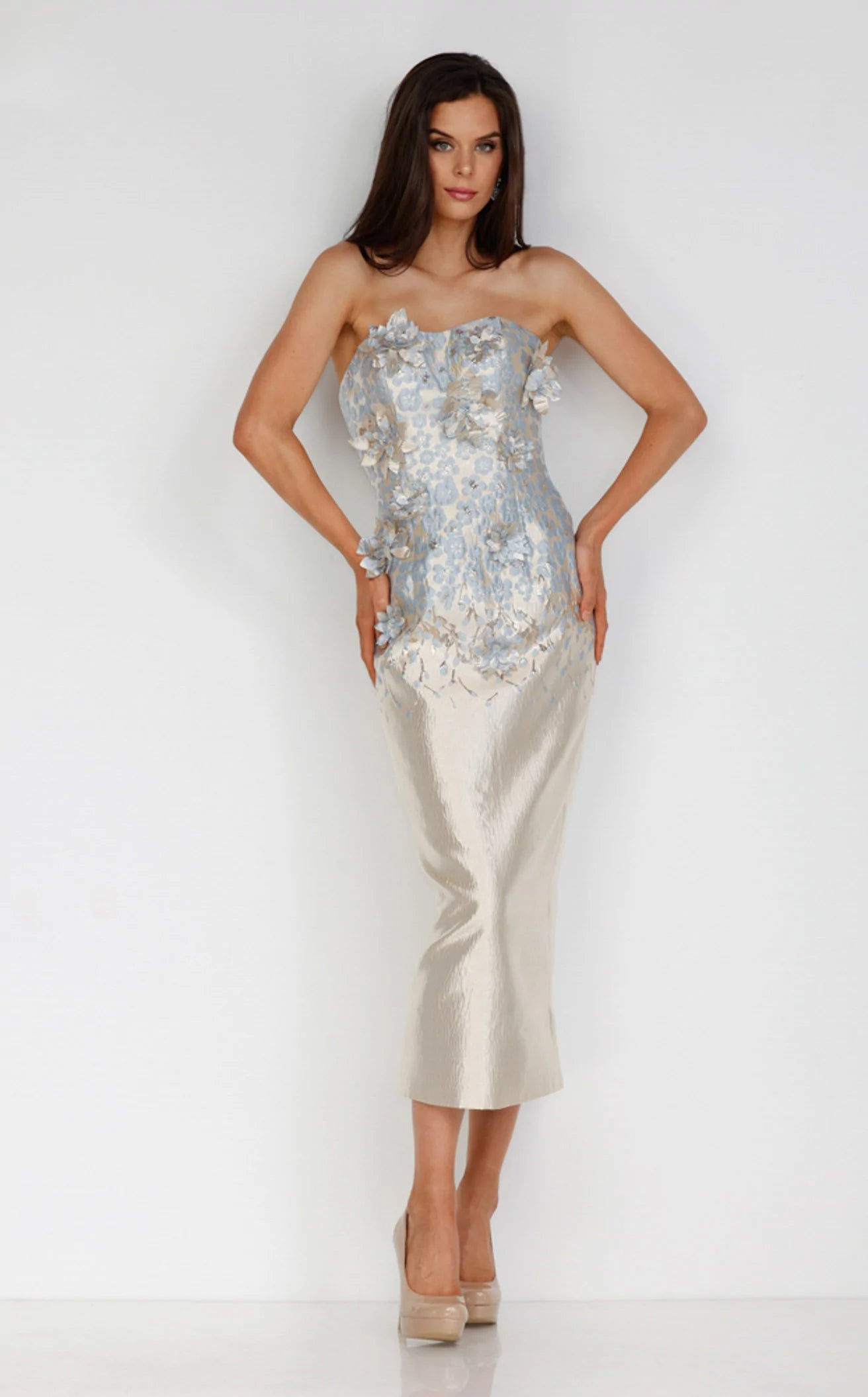 Velvet cocktail dresses with long sleeves for winter galasTerani 231C0212 Dress