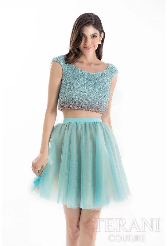Bodycon dress with a thigh - high slitTerani Couture 1521H0100A Two Piece Short Prom Dress Bodycon dress with a thigh - high slitTerani Couture 1521H0100A Two Piece Short Prom Dress