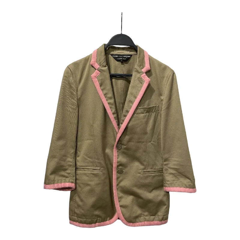 Women's cropped leather coats with silver studs for an edgy lookCOMME des GARCONS HOMME PLUS/Jacket/S/Brown/Cotton/PA-J099 Women's cropped leather coats with silver studs for an edgy lookCOMME des GARCONS HOMME PLUS/Jacket/S/Brown/Cotton/PA-J099