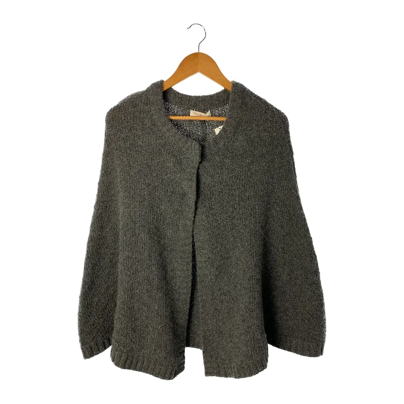 Plus size women's wool blend coats for a warm and stylish winterChloe/Poncho/Gray/