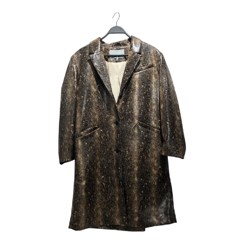 Women's pea coats with brass buttons for a nautical - inspired styleGANNI/Jacket/S/Animal Pattern/Leather/BRW/SNAKEPRINT COAT Women's pea coats with brass buttons for a nautical - inspired styleGANNI/Jacket/S/Animal Pattern/Leather/BRW/SNAKEPRINT COAT