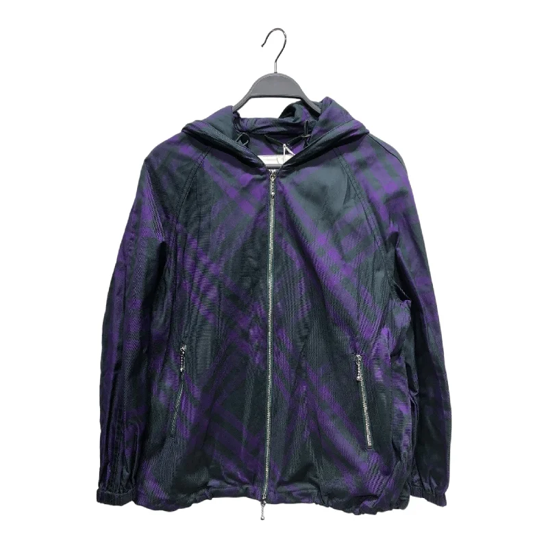 Hooded women's puffer coats in neon colors for high - visibility sportsBURBERRY/Jacket/S/Plaid/PPL/PURPLE & BLACK PLAID Hooded women's puffer coats in neon colors for high - visibility sportsBURBERRY/Jacket/S/Plaid/PPL/PURPLE & BLACK PLAID
