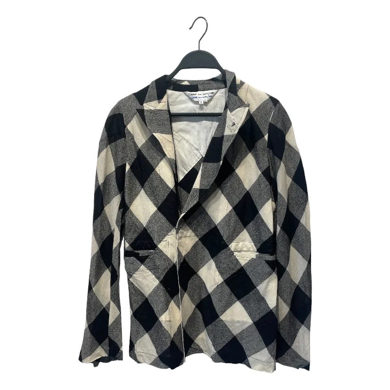 Women's waterproof parka coats with multiple pockets for practicalityCOMME des GARCONS/Tailored Jkt/S/Glen Check/Wool/WHT/ Women's waterproof parka coats with multiple pockets for practicalityCOMME des GARCONS/Tailored Jkt/S/Glen Check/Wool/WHT/