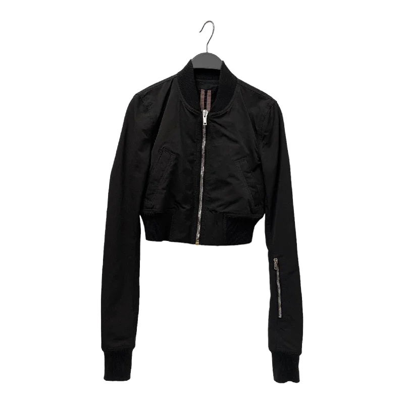 Quilted down women's coats with removable hoods for outdoor activitiesRICK OWENS DRKSHDW/Jacket/S/Polyester/BLK/