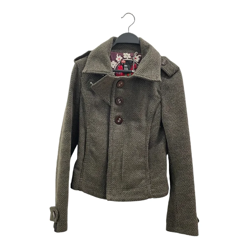 Petite women's wool blend coats with a tailored fit for a flattering silhouetteDIESEL/Jacket/XS/Wool/KHK/EMBROIDERED FLOWER Petite women's wool blend coats with a tailored fit for a flattering silhouetteDIESEL/Jacket/XS/Wool/KHK/EMBROIDERED FLOWER