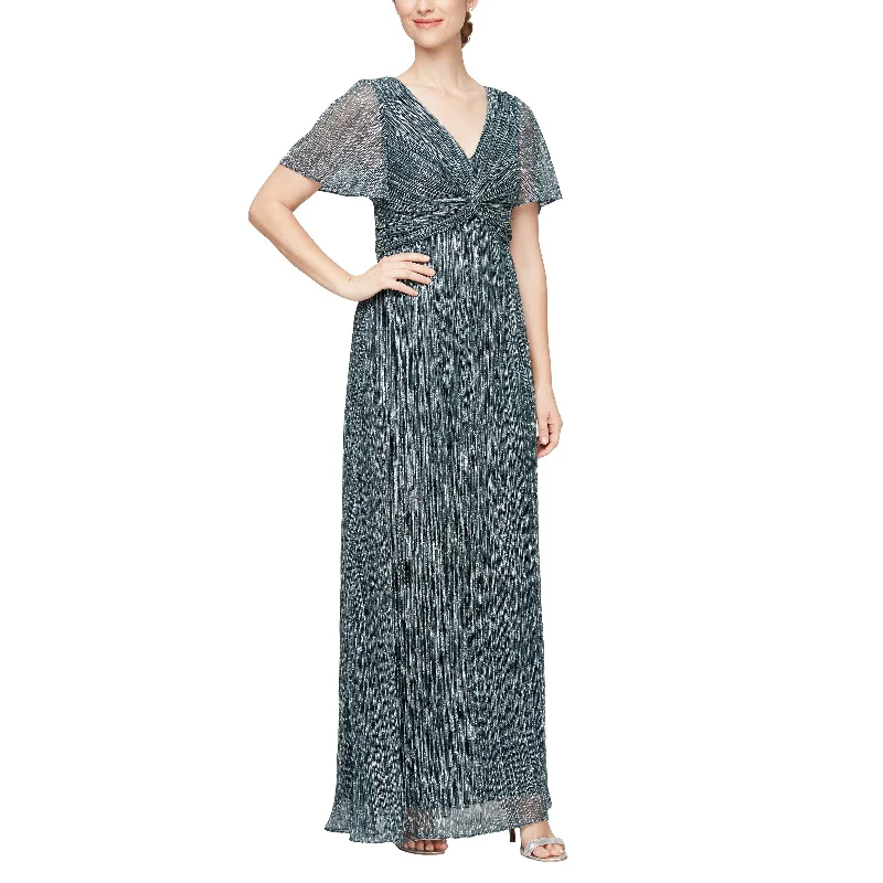 Bodycon dress in a geometric patternAlex Evenings 8127739 Long Formal V Neck Empire Waist Dress Bodycon dress in a geometric patternAlex Evenings 8127739 Long Formal V Neck Empire Waist Dress