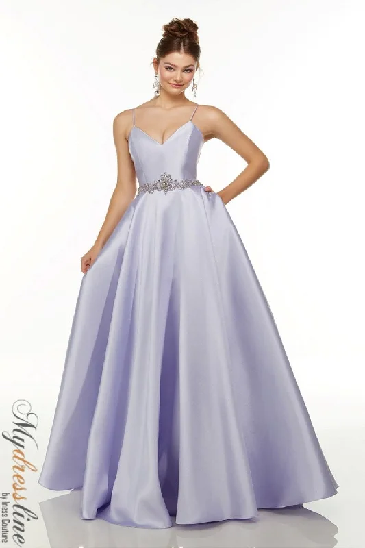 Prom dresses with one - shoulder ruffled straps and geometric patterns for a contemporary and eye - catching formal eventAlyce 1727 Prom dresses with one - shoulder ruffled straps and geometric patterns for a contemporary and eye - catching formal eventAlyce 1727