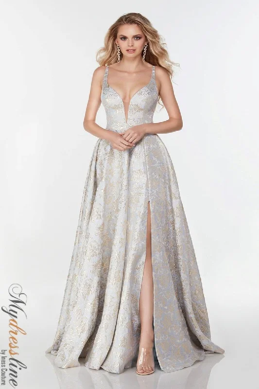 Formal dresses with tiered skirts and pearl embellishments for a luxurious feelAlyce 1735