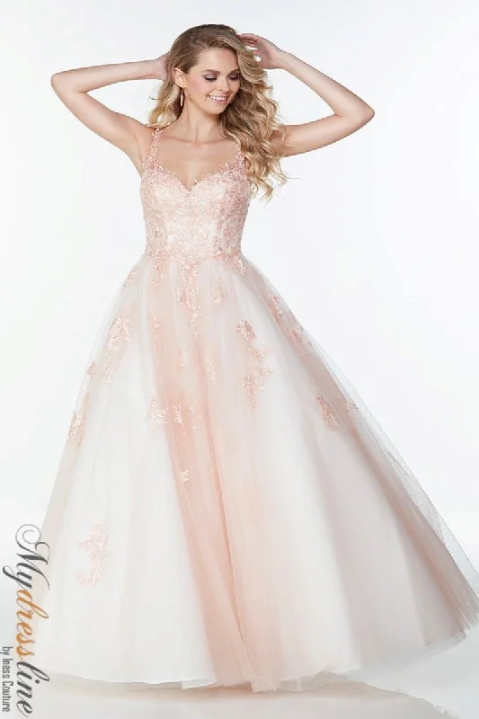 Prom dresses with metallic - colored fabrics and beaded embroidery for a glamorous promAlyce 61079 Prom dresses with metallic - colored fabrics and beaded embroidery for a glamorous promAlyce 61079