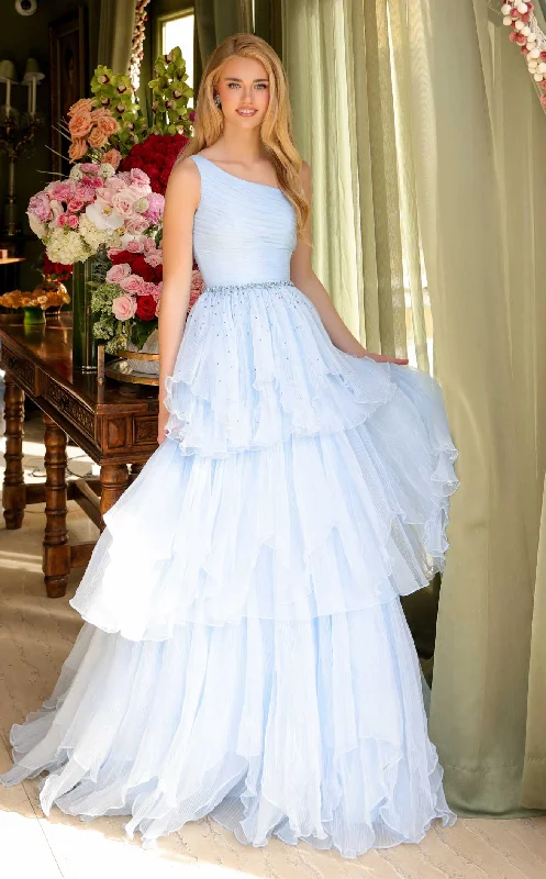 Prom dresses with cold - shoulder ruffled sleeves and floral prints for a romantic and fashionable styleAva Presley 29131 Dress Prom dresses with cold - shoulder ruffled sleeves and floral prints for a romantic and fashionable styleAva Presley 29131 Dress