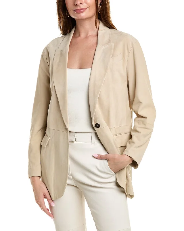 Shearling - lined women's leather coats for ultimate warmth and luxuryBrunello Cucinelli Leather Jacket Shearling - lined women's leather coats for ultimate warmth and luxuryBrunello Cucinelli Leather Jacket