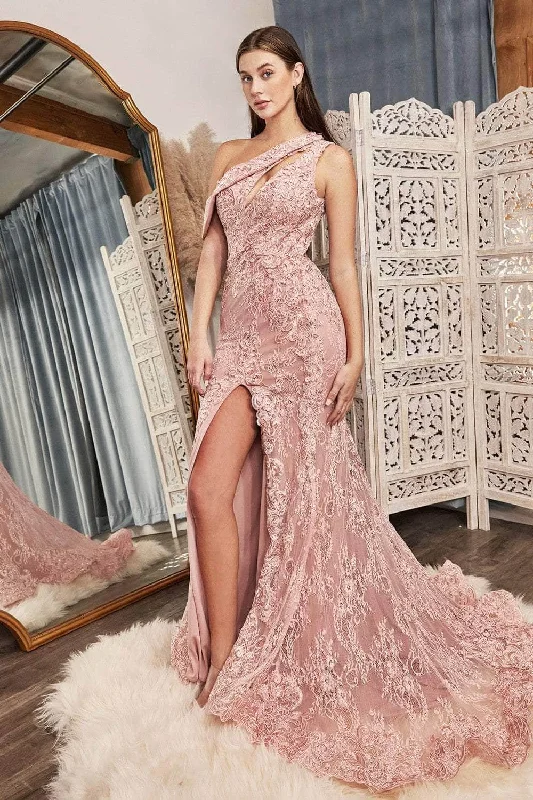 Strapless formal dresses with tulle skirts for a classic prom lookCinderella Divine CD973 - Cut-out Bodice Lace Long Gown Strapless formal dresses with tulle skirts for a classic prom lookCinderella Divine CD973 - Cut-out Bodice Lace Long Gown