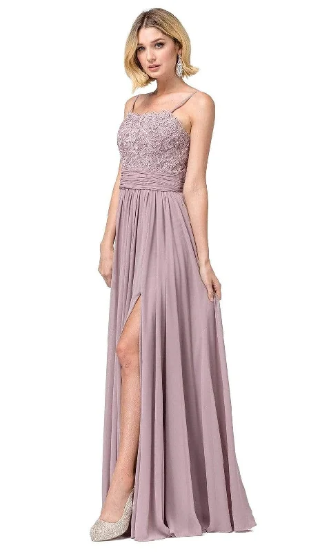 A - line formal dresses with beaded lace appliques for formal eventsDancing Queen - Spaghetti Strap Lace Embroidered Dress 2789 A - line formal dresses with beaded lace appliques for formal eventsDancing Queen - Spaghetti Strap Lace Embroidered Dress 2789
