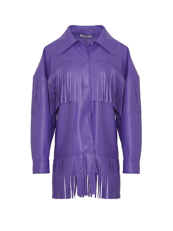 Women's faux fur coats in bright colors for a bold fashion statementFringe Faux Suede Jacket Women's faux fur coats in bright colors for a bold fashion statementFringe Faux Suede Jacket