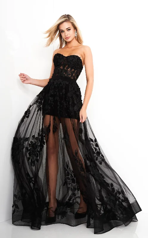 Formal dresses with high - low hems and floral embroidery for a unique prom styleJovani 02845 Dress Formal dresses with high - low hems and floral embroidery for a unique prom styleJovani 02845 Dress