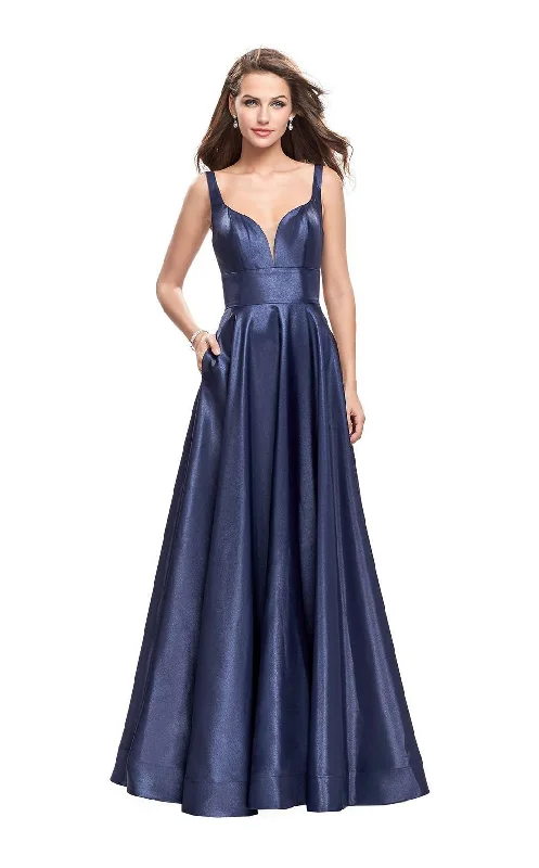 Tea - length formal dresses with lace trim for a semi - formal promLa Femme 26015 Dress Tea - length formal dresses with lace trim for a semi - formal promLa Femme 26015 Dress
