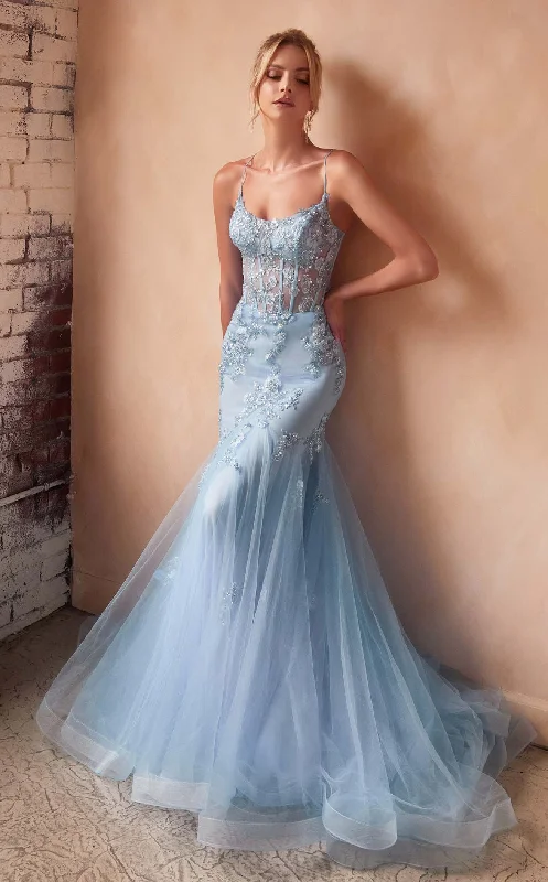Prom dresses with tiered ruffled sleeves and satin skirts for a feminine and voluminous lookLaDivine D145 Dress Prom dresses with tiered ruffled sleeves and satin skirts for a feminine and voluminous lookLaDivine D145 Dress