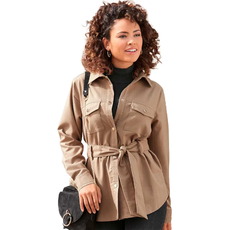 Mid - length women's down coats in a slim fit for a modern and sleek appearanceLASCANA Women's Utility Style Shirt Jacket Mid - length women's down coats in a slim fit for a modern and sleek appearanceLASCANA Women's Utility Style Shirt Jacket