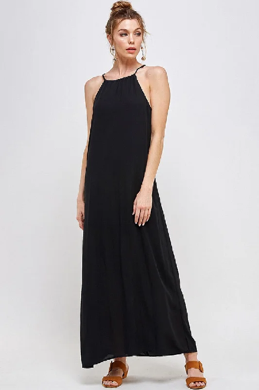 Sheath - style bodycon dress for a sophisticated office look​Long Halter Neck Dress