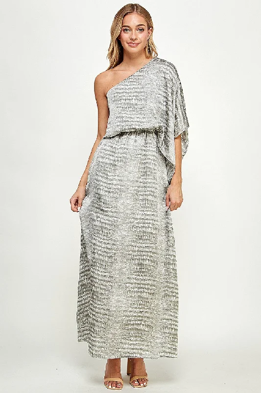 Sequined bodycon dress for a sparkling party look​Long One Shoulder Maxi Dress