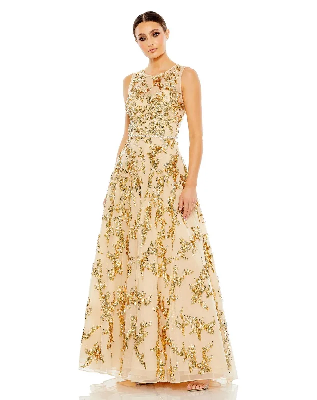 Solid - colored bodycon dress for a classic appearanceMac Duggal 10953 Long Sequined Sleeveless Scoop Neck A Line Dress Solid - colored bodycon dress for a classic appearanceMac Duggal 10953 Long Sequined Sleeveless Scoop Neck A Line Dress