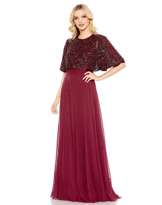 Long - sleeved bodycon dress for a formal winter eventMac Duggal 9181 Long Formal Beaded A Line Dress Long - sleeved bodycon dress for a formal winter eventMac Duggal 9181 Long Formal Beaded A Line Dress