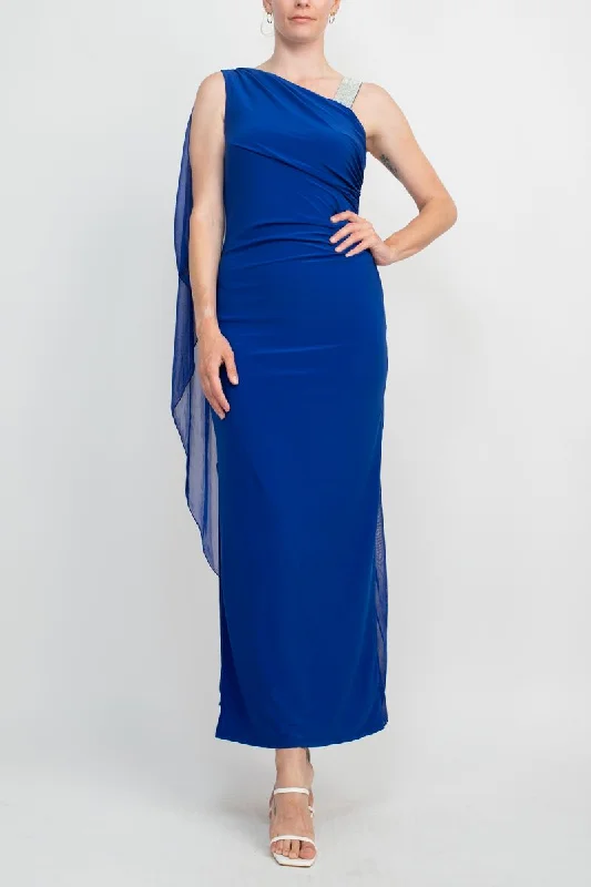 Bodycon dress made of satin for a luxurious feelMarina Asymmetrical Neck Embellished One Shoulder Dress Bodycon dress made of satin for a luxurious feelMarina Asymmetrical Neck Embellished One Shoulder Dress