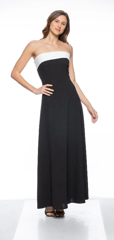 Bodycon dress made of cotton for a breathable optionMarina Long Strapless Crepe Dress Bodycon dress made of cotton for a breathable optionMarina Long Strapless Crepe Dress
