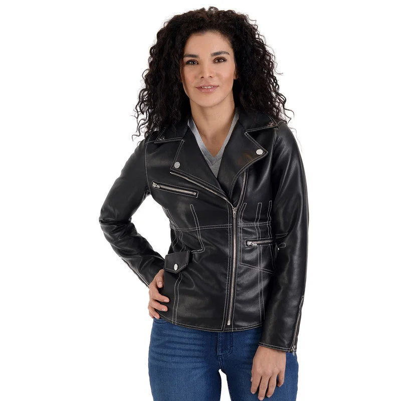 Plus size women's wool blend coats for a warm and stylish winterNine West Women's Biker Jacket Plus size women's wool blend coats for a warm and stylish winterNine West Women's Biker Jacket