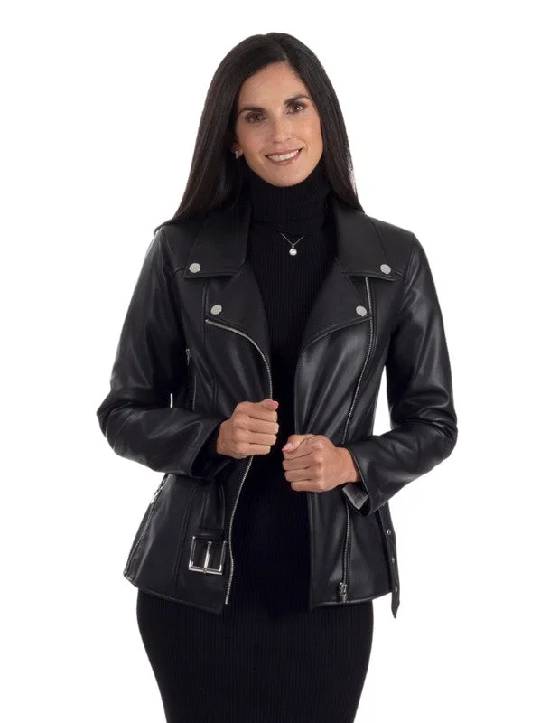 Women's longline double - breasted camel coats for a sophisticated lookNine West Women's Moto Jacket Women's longline double - breasted camel coats for a sophisticated lookNine West Women's Moto Jacket