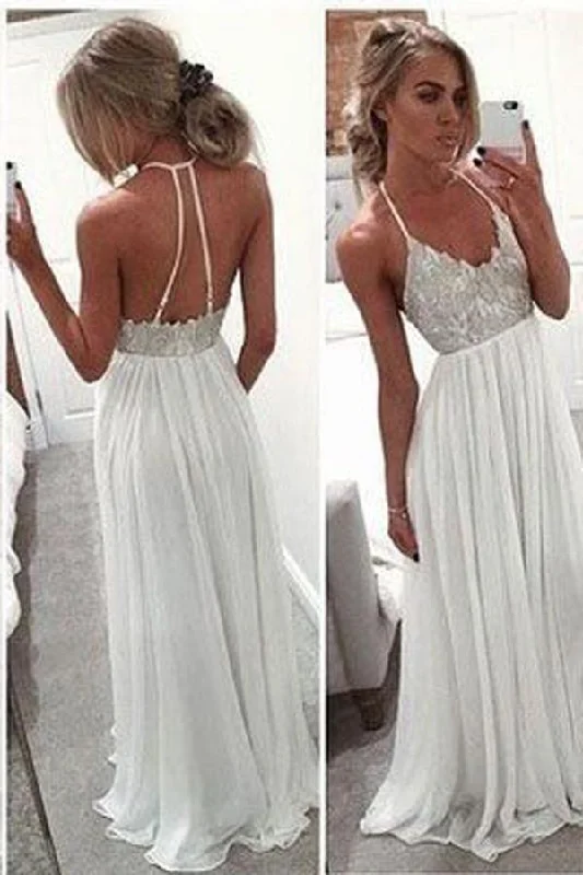 Gothic - style party dresses for a dark and mysterious lookSpaghetti Strap Open Back A-Line Long Chiffon Prom Dresses Evening Dresses PG388 Gothic - style party dresses for a dark and mysterious lookSpaghetti Strap Open Back A-Line Long Chiffon Prom Dresses Evening Dresses PG388
