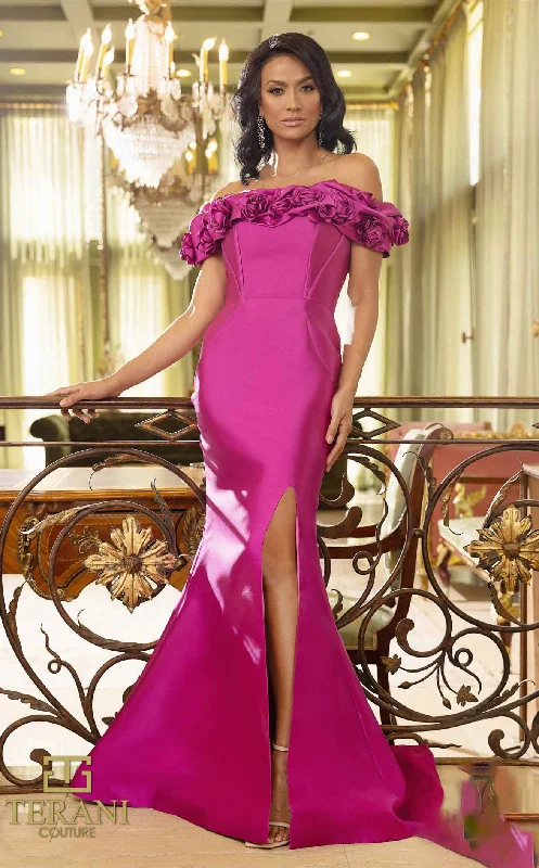 Formal dresses with fringe - trimmed sleeves and wrap - around styles for a bohemian - inspired formal eventTerani 242E3102 Dress Formal dresses with fringe - trimmed sleeves and wrap - around styles for a bohemian - inspired formal eventTerani 242E3102 Dress