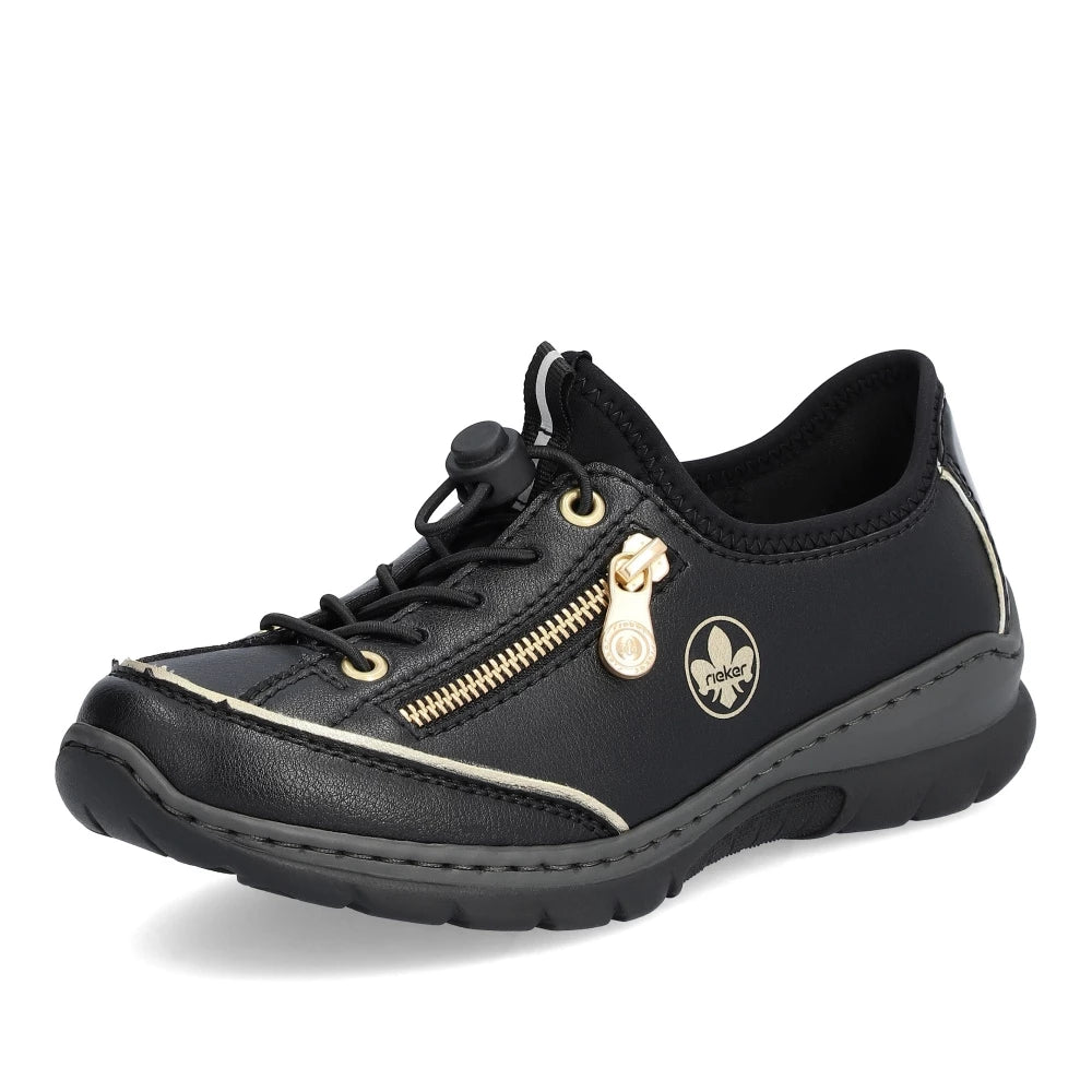 Women's casual shoes in black for a timeless colorRieker L32P2-00