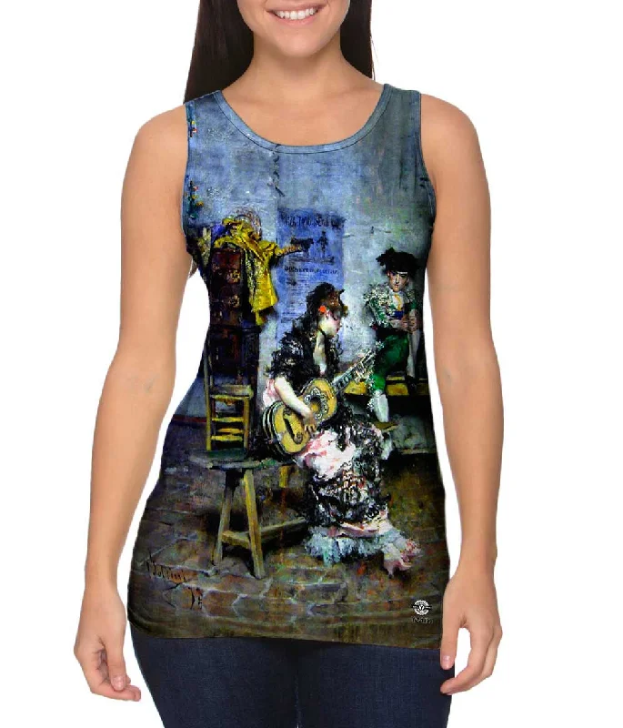 Crew Neck Women's Sustainable Tank Tops Made from Recycled MaterialsGiovani Boldini - "A Guitar Player" (1873) Crew Neck Women's Sustainable Tank Tops Made from Recycled MaterialsGiovani Boldini - "A Guitar Player" (1873)