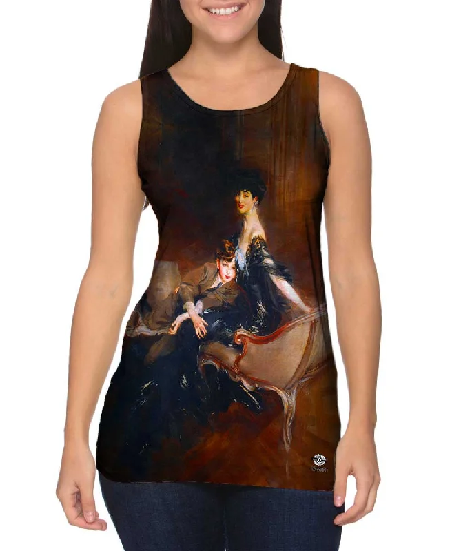 One - Shoulder Women's Rayon Blend Tank Tops for a Flowy LookGiovanni Boldini - "Consuelo, Duchess of Marlborough, with Her Son Ivor Spencer-Churchill" (1906) One - Shoulder Women's Rayon Blend Tank Tops for a Flowy LookGiovanni Boldini - "Consuelo, Duchess of Marlborough, with Her Son Ivor Spencer-Churchill" (1906)