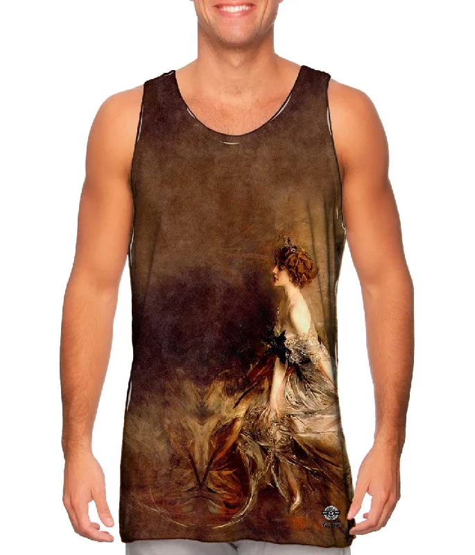 Women's Longline Tank Tops with Abstract PrintsGiovanni Boldini - "Portrait Of Princess Marthe Lucile Bibesco " (1911) Women's Longline Tank Tops with Abstract PrintsGiovanni Boldini - "Portrait Of Princess Marthe Lucile Bibesco " (1911)