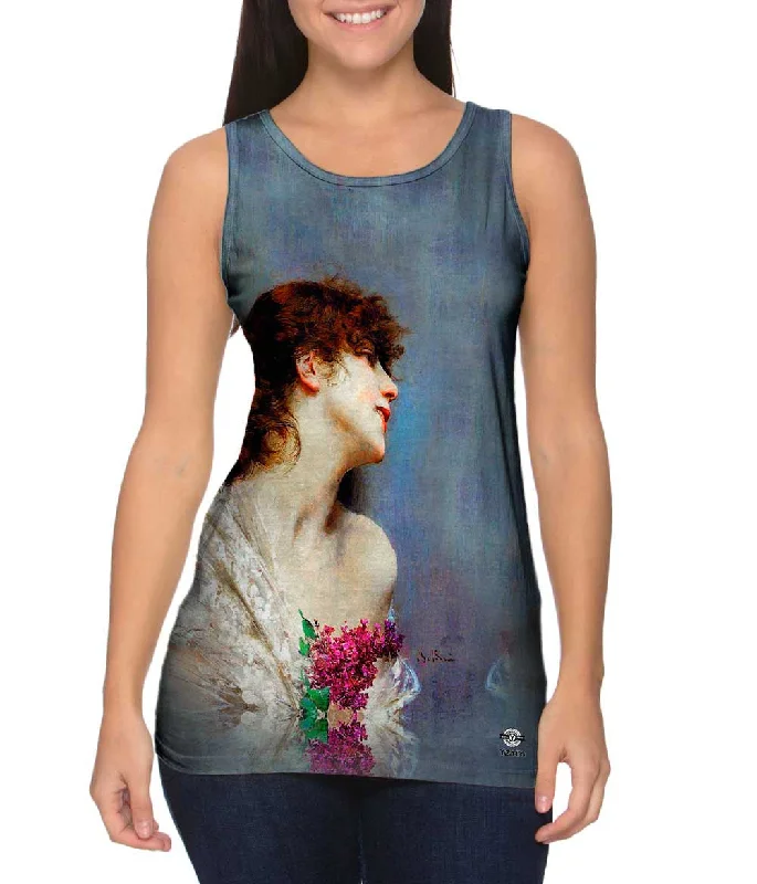 Square Neck Women's Organic Cotton Tank Tops in Earth TonesGiovanni Boldini - "Profile of a Young Woman" Square Neck Women's Organic Cotton Tank Tops in Earth TonesGiovanni Boldini - "Profile of a Young Woman"