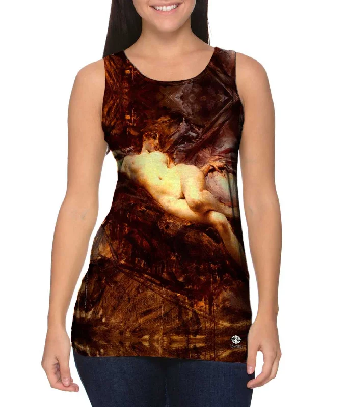 Scoop Neck Women's Linen Blend Tank Tops for SummerGiovanni Boldini - "Reclining Nude" (1930) Scoop Neck Women's Linen Blend Tank Tops for SummerGiovanni Boldini - "Reclining Nude" (1930)