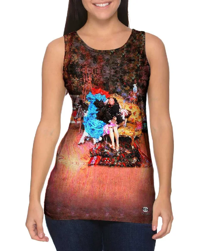 Plunge Neck Women's Seamless Tank Tops for a Smooth FitGiovanni Boldini - "The Model and the Mannequin" (1873) Plunge Neck Women's Seamless Tank Tops for a Smooth FitGiovanni Boldini - "The Model and the Mannequin" (1873)