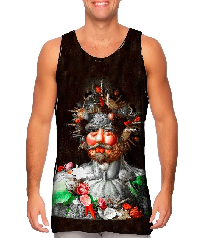 Crew Neck Women's Sustainable Tank Tops Made from Recycled MaterialsGiuseppe Arcimboldo - "Rudolf Ii Of Habsburg As Vertumnus" (1590) Crew Neck Women's Sustainable Tank Tops Made from Recycled MaterialsGiuseppe Arcimboldo - "Rudolf Ii Of Habsburg As Vertumnus" (1590)