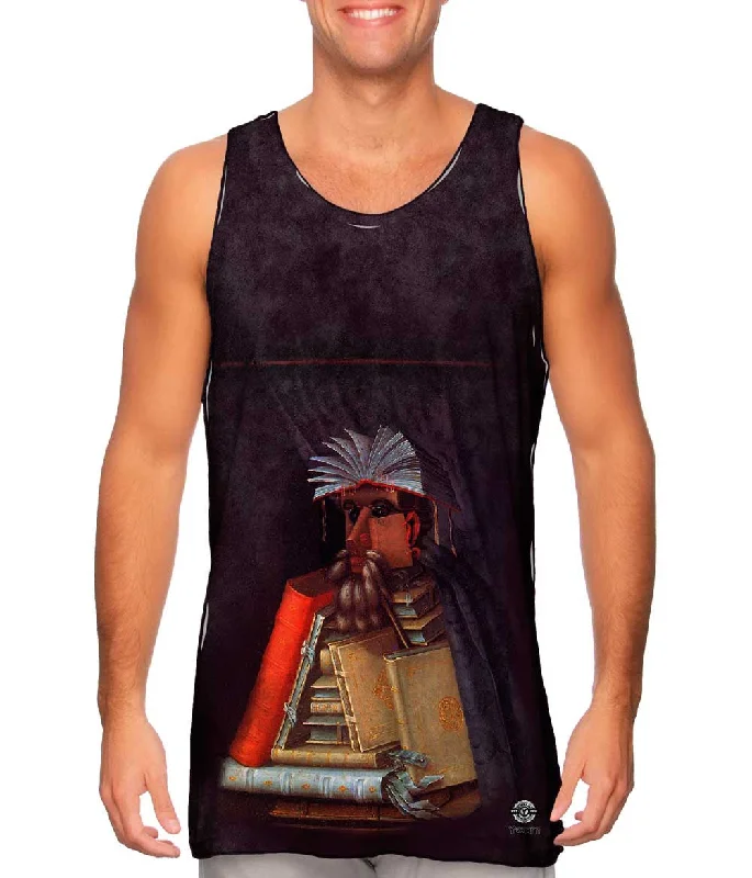 Women's Cropped Tank Tops with Vintage Band LogosGiuseppe Arcimboldo - "The Librariam" (1591) Women's Cropped Tank Tops with Vintage Band LogosGiuseppe Arcimboldo - "The Librariam" (1591)