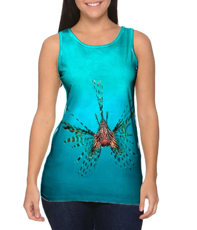 Plus Size Women's Side - Slit Tank Tops in Metallic ShadesGlobe Butterfly